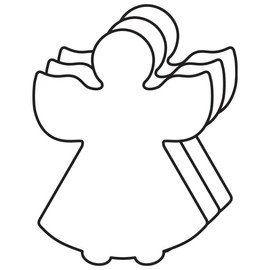 SHAPES ETC. 31 Pcs Angel Single Color Paper Cut-Outs 5.5x4.25in White Christmas Winter Celebrations Décor Bulletin Board Decorations Kids Classroom Crafts Community Giving Tree Holiday Made in USA