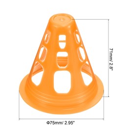 PATIKIL Pack of 25 marking discs, training cones, field marking for football, orange