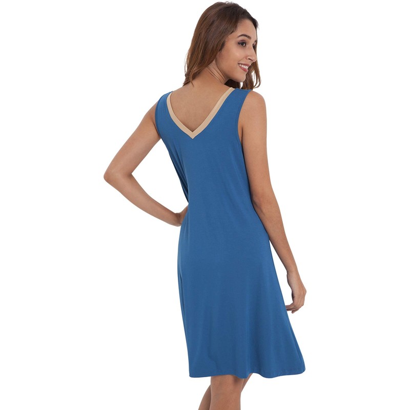 GYS - Camisón de viscosa derivado de bambú, suave, sin