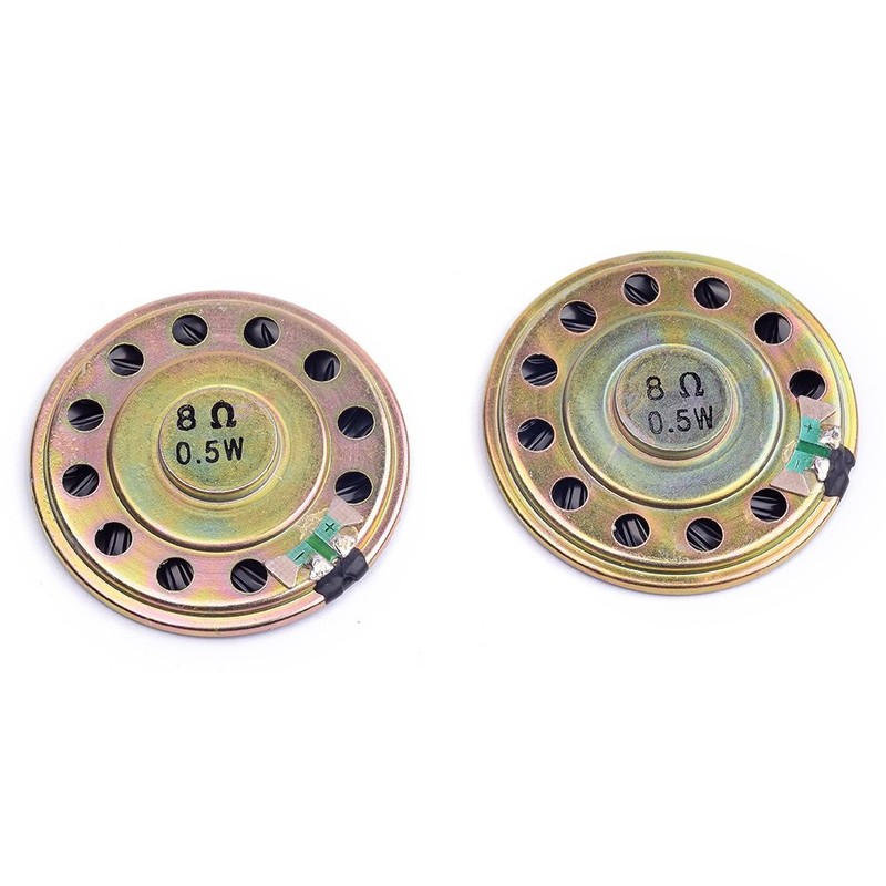 Cylewet 2Pcs Diameter 5cm 8ohm 0.5W Loudspeaker Woofer Small Speaker