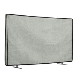 kwmobile TV Cover - 32" Linen Dust Protector - Light Grey