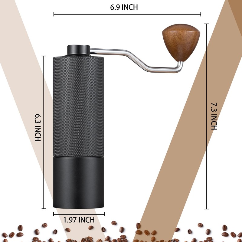 Generic Manual coffee grinder Capacity 25 grams, stainless steel tapered
