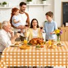 4 Pack Orange Gingham Tablecloths for Birthday Party Fall Thanksgiving