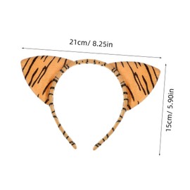 Ipetboom 9pcs Cute Leopard Cat Ears Headband Set Plush Firm Fabric Hair Hoops for Makeup Skincare Party Daily Fashion Gift Ready Packaging for Women