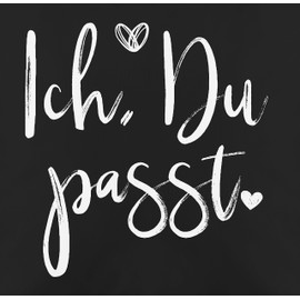 Shirtracer Cushion Cover – Valentine's Day Partner Cushion Ideas – I You Fit – 50 x 50 cm – Black – Grey 50 x 50 cm Love Gift Wales Day for Him Cotton Cushion Gifts Cuddly Cushion Love