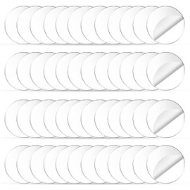 Gartful 50pcs Transparent Acrylic Sheet Circle - 1 inch, 0.12" Thick Plexiglass Discs Panel, Clear Plastic Round Blank Board For Picture Frame, Table Signs, Milestone Markers, Art Crafts, DIY Ornament