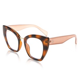 FEISEDY Oversized Blue Light Blocking Glasses Retro Cateye Computer Glasses for Women B4107