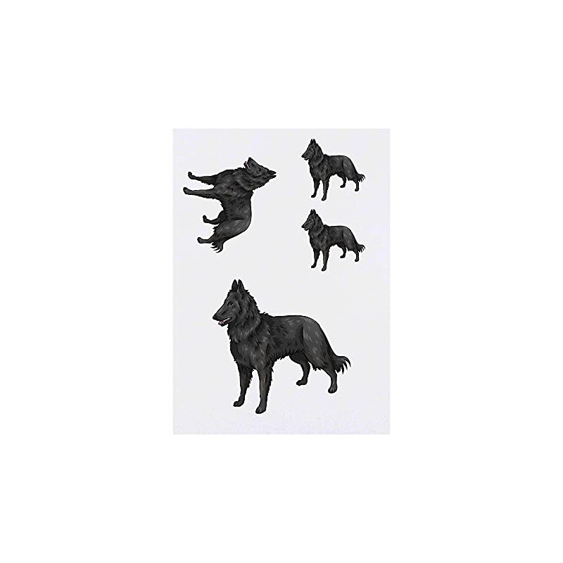 4 x 'Belgian Shepherd Dog' Temporary Tattoos - Water Resistant,