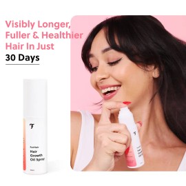 Hair Growth Oil Spray, Non-Greasy Natural Hair Serum for All Hair Types, Hydrates, Repairs & Moisturizes, Hormone-Free, Safe for Daily Use Hair Care