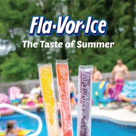 Fla-Vor-Ice Popsicle Variety Pack of 1.5 Oz Freezer Bars, Assorted Flavors, Lemon-Lime, Berry Punch, Grape, Strawberry, Orange, and Tropical Punch 80 Count