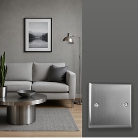 VARILIGHT | Brushed Steel | Classic | Single Blank Plate | XTSB