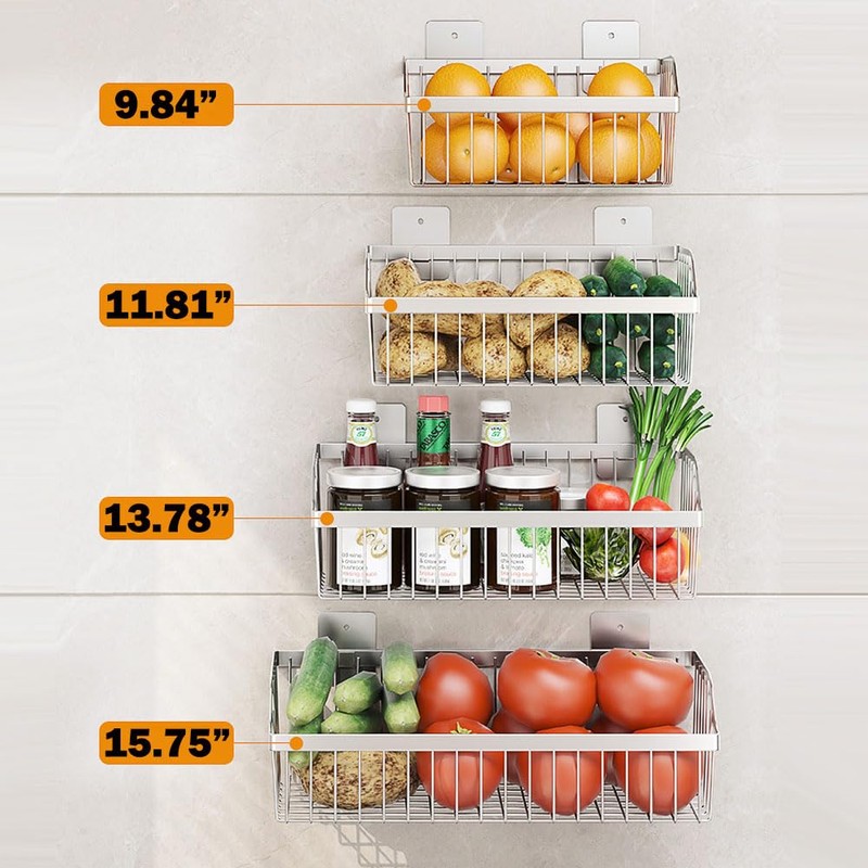 2 Set Fruit Basket for Kitchen, Pantry Kitchen Organizers and