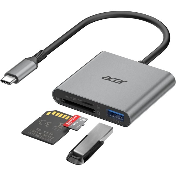 Acer SD Card Reader USB C, 3 in 1 Memory