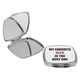 Sam Sandor - My Favorite Beer is the Next One - Square Compact Mirror Personal Mirror