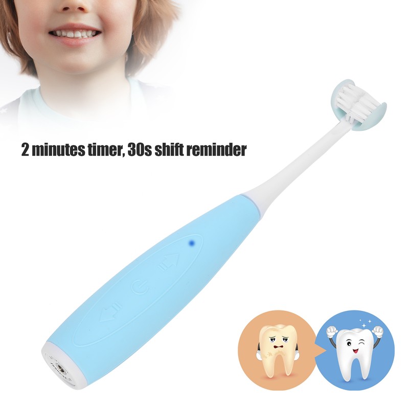 3 Sides Kid Electric Toothbrush 5 Gears Rechargeable Waterproof Oral