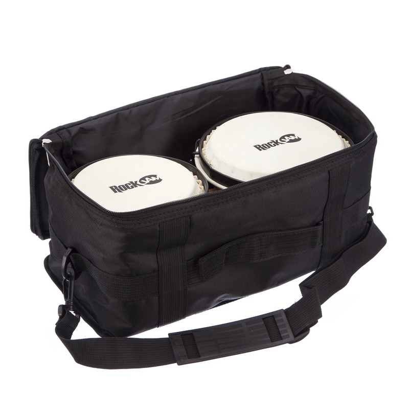 RockJam 7" and 8" Bongo Drum Set with Padded Bag