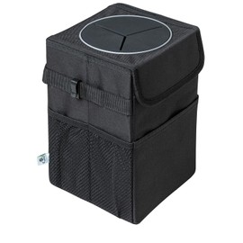 Bonform 7254-72BK Ripleve Multi-functional Dust Box, Black, Waterproof Material, Pocket, Belt, Hook, Recycled Polyester Fiber, Trash Can