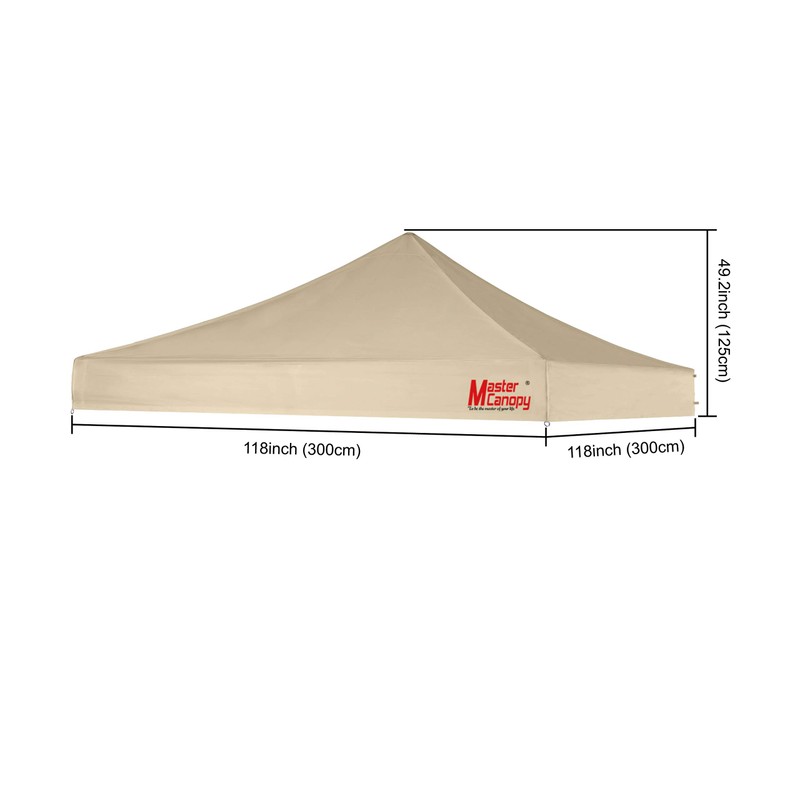 MASTERCANOPY Replacement Pop Up Canopy Top (10x10, Beige)