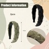 Velvet Headband Braided Headband Velvet 2 Pieces Plain Twist Headband,