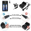 USB Battery Charger 2-Bay 5V 2A for Rechargeable Batteries 1.2V