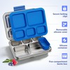 Pawtong Stainless Steel Lunch Box, 5-Compartment Bento Lunch Box for
