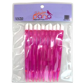 Pana USA (2 Packs of 10pcs = 20 Pieces) (Long Style) Plastic Cuticle Pusher Hard Rubber Tipped Nail Art Tool Cleaner Remover
