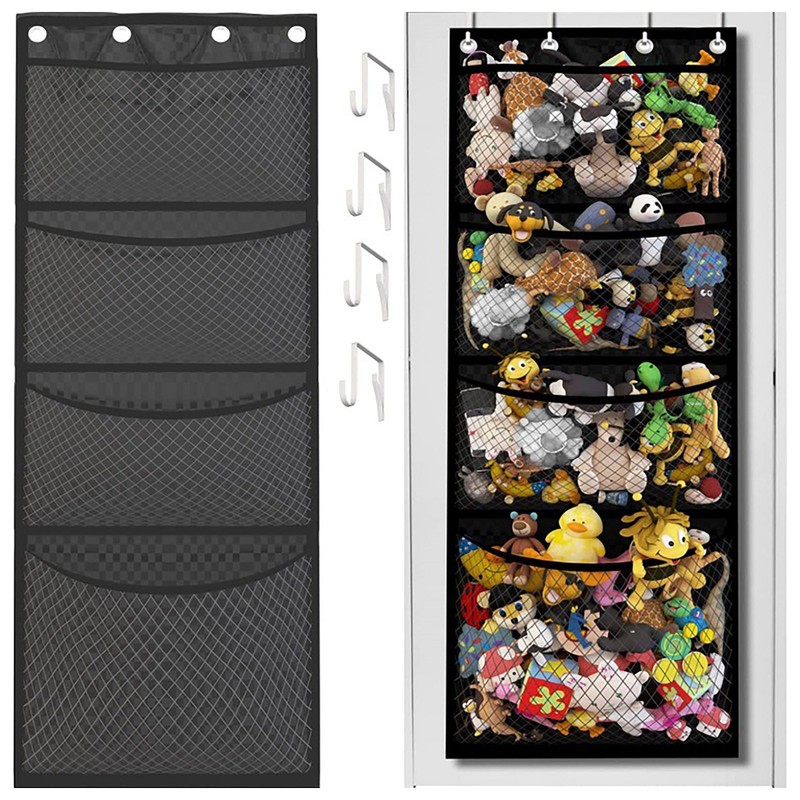 Door Hanging Toy Organizer 4 Layers Large Capacity Hanging Toy