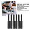 Guitar Screws Set, 6 Pieces Metal Metal Round Rod Hex