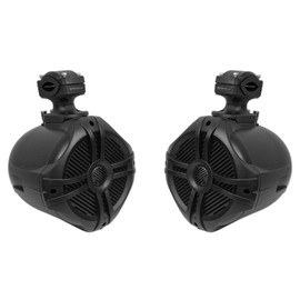 Rockville Pair Rockville RWB70B Black 6.5" 250w Marine Wakeboard 360° Swivel Tower Speaker