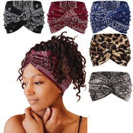 Women's Hair Band, Elastic Sports Headband, Boho Headband, Yoga Hair Accessories, Men's Non-Slip Headband, Breathable Sweatbands, Pack of 5