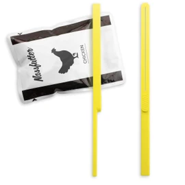 Pack of 2 – Bag Squeezer | Scraper / Squeezer for Wet Food Bags | Yellow | Dishwasher Safe Emptying Aid for Wet Food in Sauce or Jelly | Empty the Bags without Residual