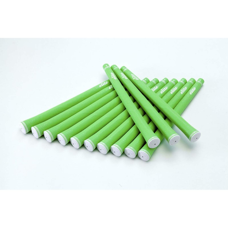 elitegrips CX50 13 Pack Golf Grips, Signal Green with Backline