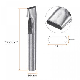 sourcing map Oval Hole Punch 4 x 15 mm Leather Hollow Cutter Elongated Punch Die for Bracelet Belt Watch Strap Leathercraft Work