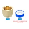 PATIKIL 3/4" Brass Flare Nut, 5pcs SAE 45 Degree Copper