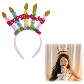YANHUILAY Birthday Headband, Birthday Hat, Hair Ornament, Cute, Stylish, Popular, Photography/Photography/Birthday Prop, Party Goods, Colorful Decoration, For Women, Girls, Children, Adults