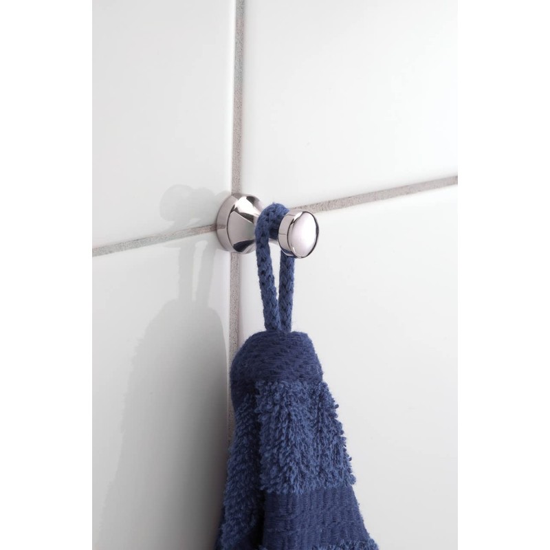 WENKO Wandhaken Basic - Handtuchhaken, Kleiderhaken, Zinkdruckguss, 2 x 3