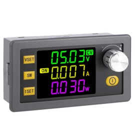 DROK Adjustable Buck Boost Converter, Wide Angle Color Screen LCD Display 36V to 12V Converter for Golf Cart, Solar Panel, 6A 12V Power Supply, DC Voltage Regulator Adjustable 6v-36v to 0-36v 120W