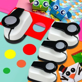 Circle Punch 4 Pcs Craft Punches for Scrapbooking - Different Size Hole Puncher for Card Making and Art Projects