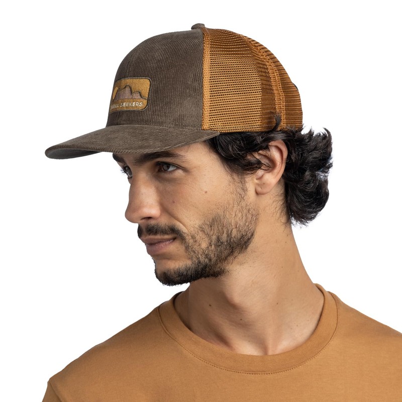 Buff Unisex Explore Trucker Cap, Brown