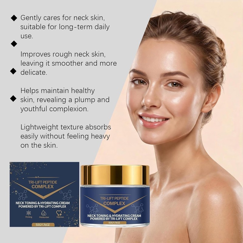 3 Jars Tri-lift Peptide Complex Cream, Cream Neck Firming Moisturizer