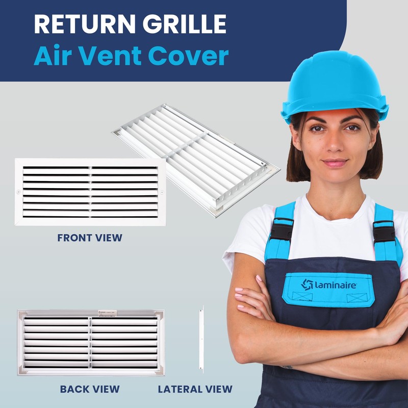 20x8 Inch (Duct Opening) Air Return Vent Cover Decorative –