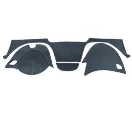CRP Carpet Dash Cover Compatible with Chevy Impala 2014-2020 with Collision Warning (Grey)
