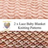 Knitting Patterns for Baby Blankets x 2, Wiggly Curves &