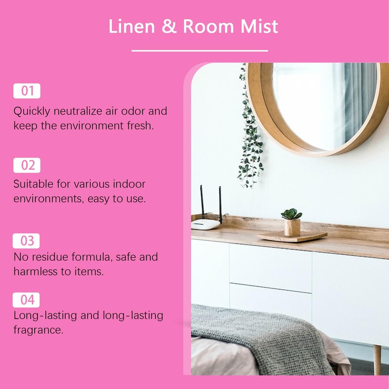 Linen & Room Mist, Multi-Purpose Air Freshener, Fast-Acting Odour Neutraliser,