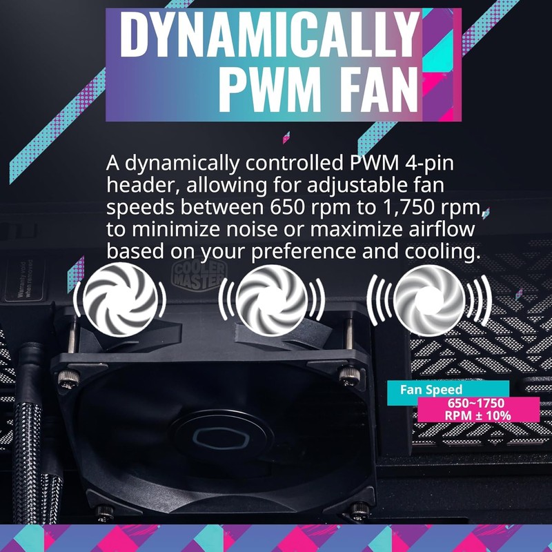 Cooler Master 120mm MasterLiquid 120L Core Intel/AMD CPU Liquid Cooler,