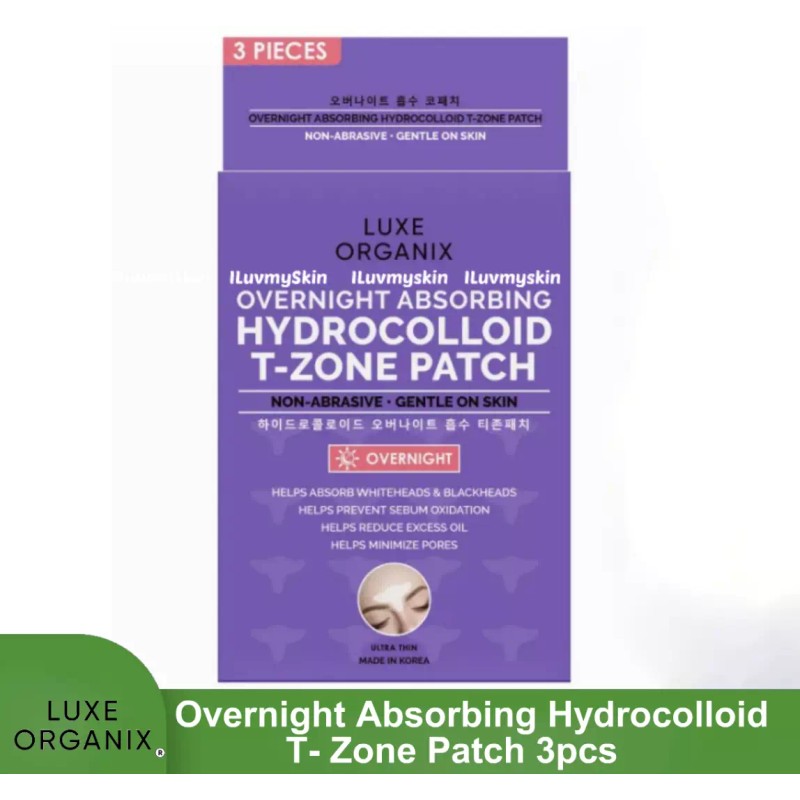 Luxe Organix Overnight Absorbing Hydrocolloid T- Zone Patch (3pcs)