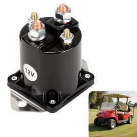 GENOUR Golf Cart Solenoid 12V - OEM# 1013609 1012275 Compatible with Club Car DS/Precedent/Carryall (1984-Up Gas) | Continuous Duty Solenoid Replacement for Club Car Parts & Golf Cart Repair