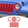PDKLIN for Jeep JK Front Grille Inserts & Headlight Cover