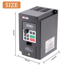 QNK 1.5KW 2HP 110V AC 14A VFD Converter Single to 3 Phase Inverter Variable Frequency Drive CNC Spindle Motor Speed Controller