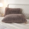Uhamho Set of 2 Faux Fur Throw Pillow Covers Soft